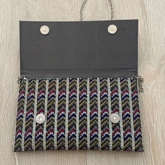 Nordstrom multicolor rhinestone party clutch - Picture 4 of 6